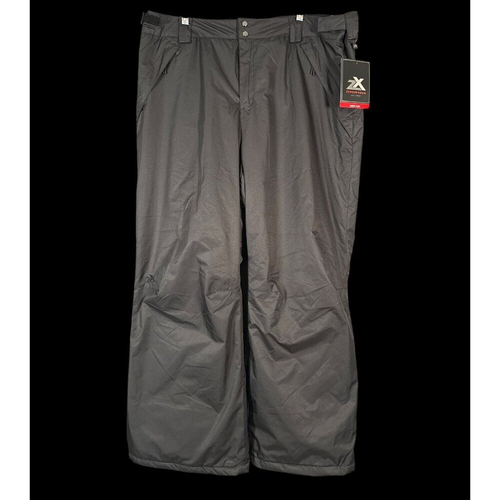 ZeroXposur Womens Insulated Snow Pants Black 2X Polyester Water-Resistant Durabl